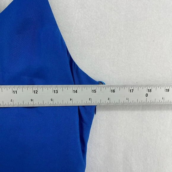 J.Crew Tank Top Women's 0 Royal Blue V Neck Racerback Adjustable Spaghetti Strap - Picture 3 of 10